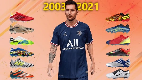 Giày đá bóng Messi sử dụng | Hơn 30 mẫu giày được thửa riêng